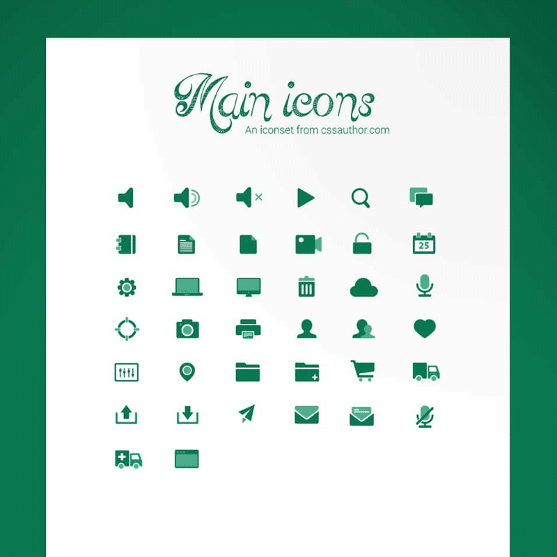 Main Icons › A Set Of Free UI Icons » CSS Author
