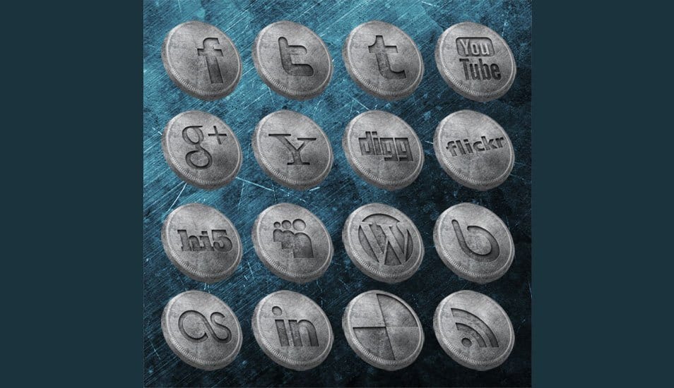 Old Coins Social Media Icons
