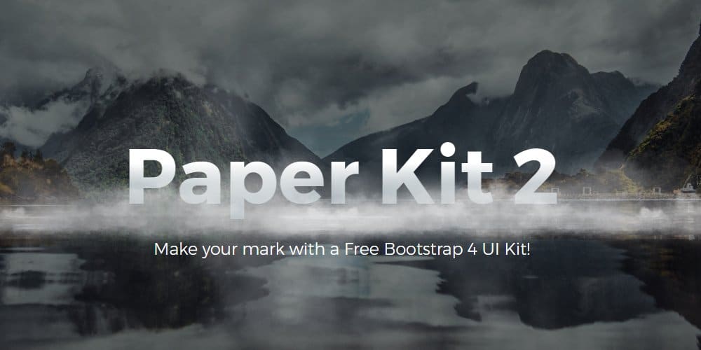 Paper Kit Free Bootstrap 4 UI Kit