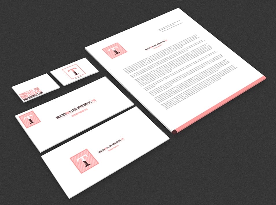 Perspective Stationery Mockup 