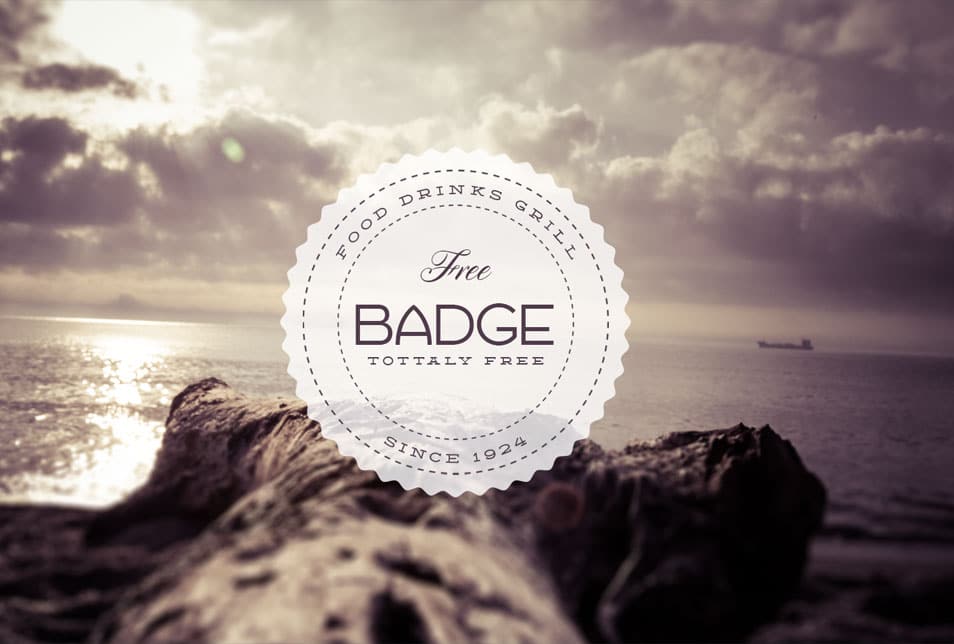 Retro Badge PSD Template