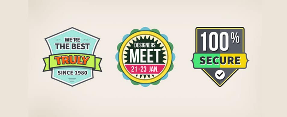 Retro Vector Crests (PSD)