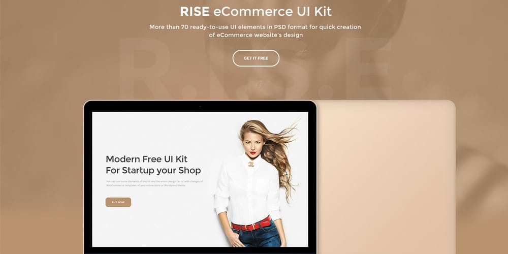 Rise Free eCommerce UI Kit PSD