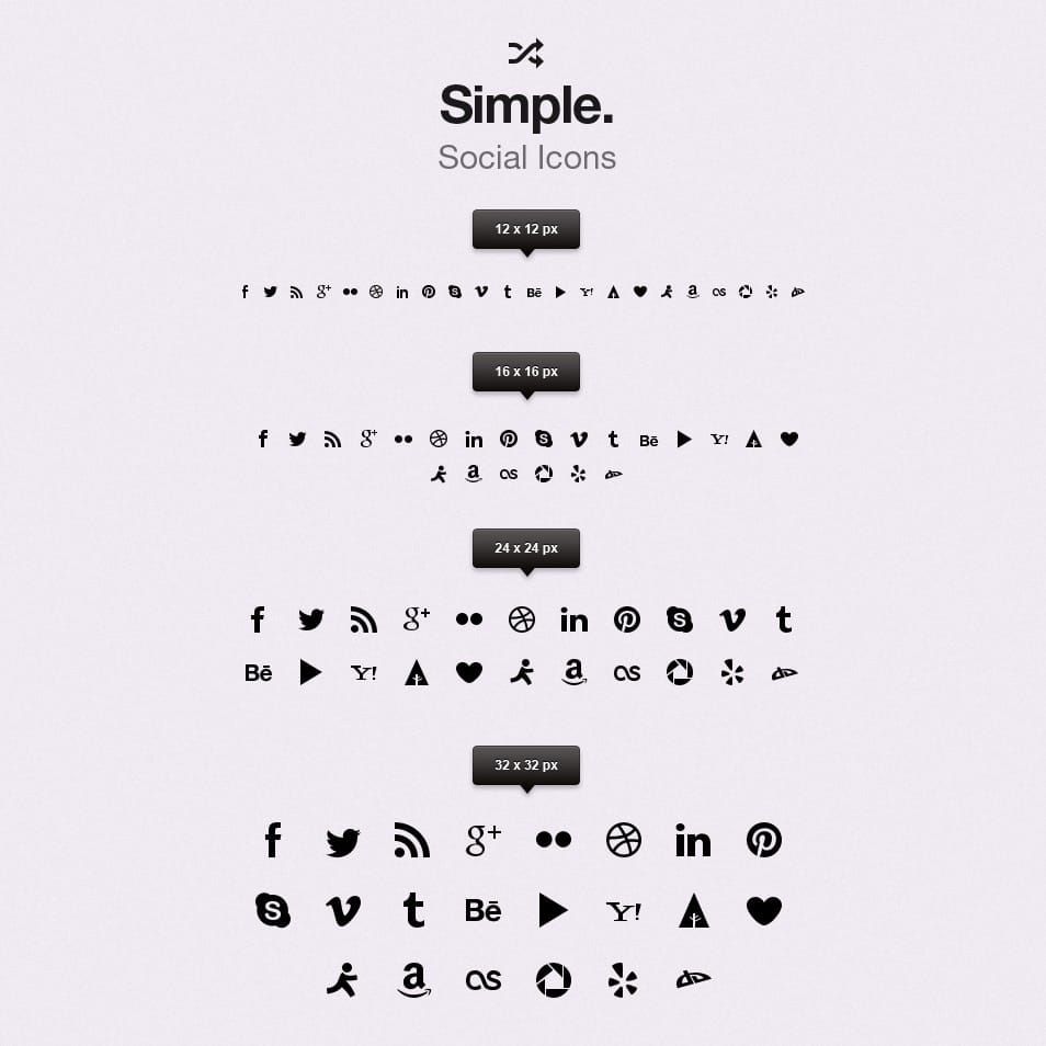 Simple Social Icons vol1