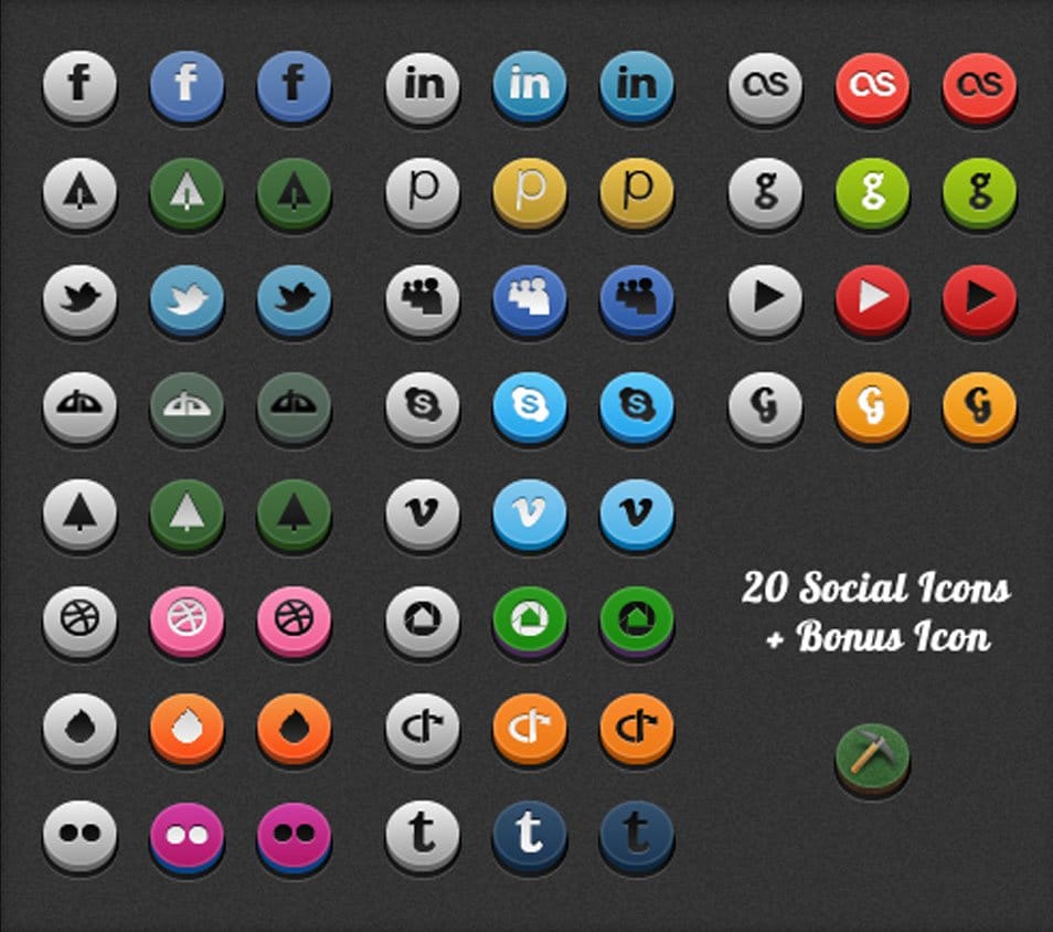Social 3D Icons