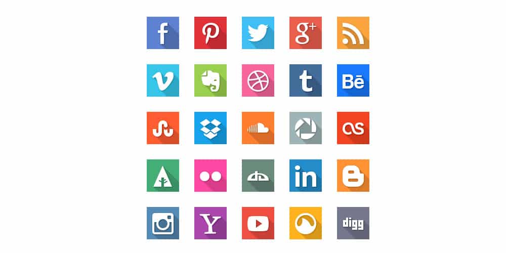 Social Media Flat Icons