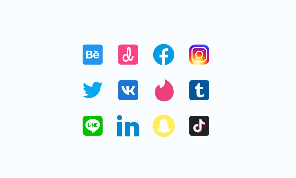 Social Media Icons by Icons8