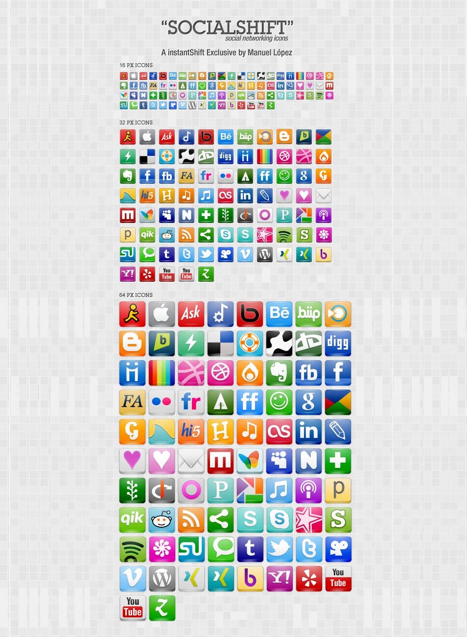 SocialShift Icon Set: 246 Free Social Networking Icons
