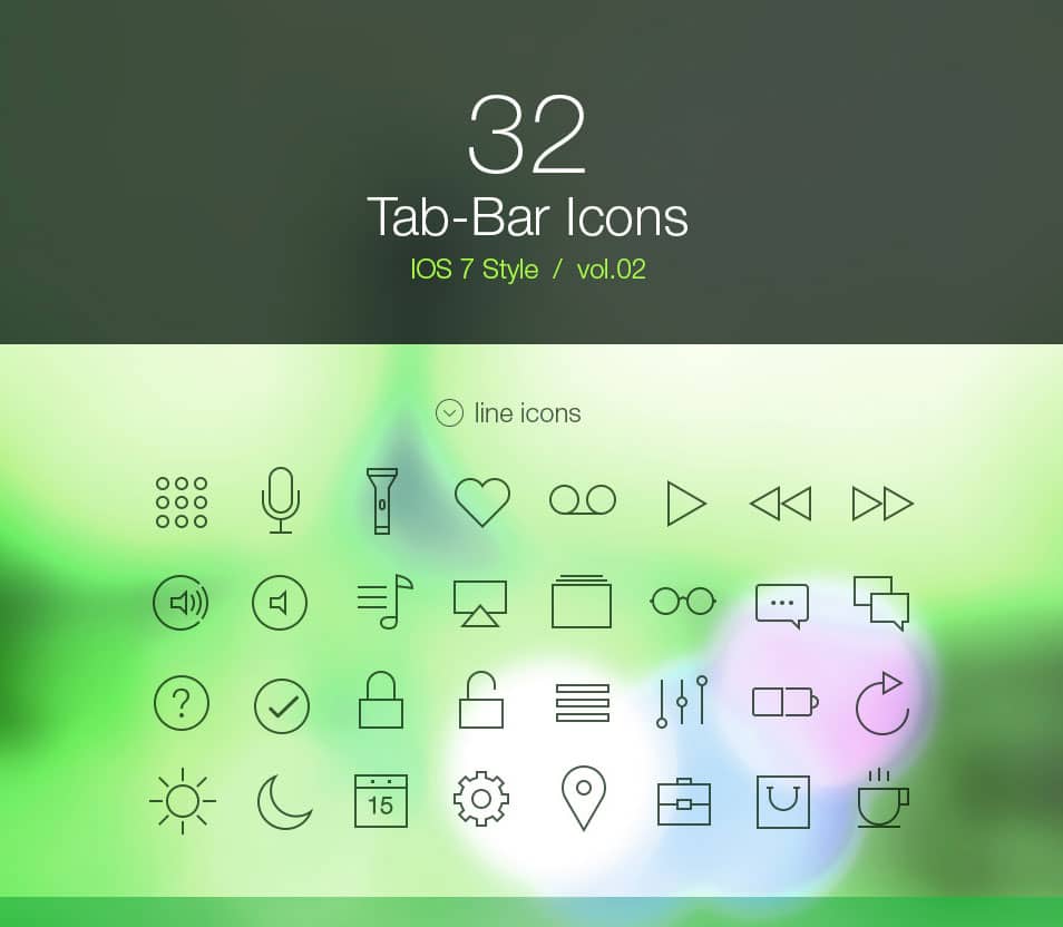 Tab Bar Icons iOS 7 Vol2