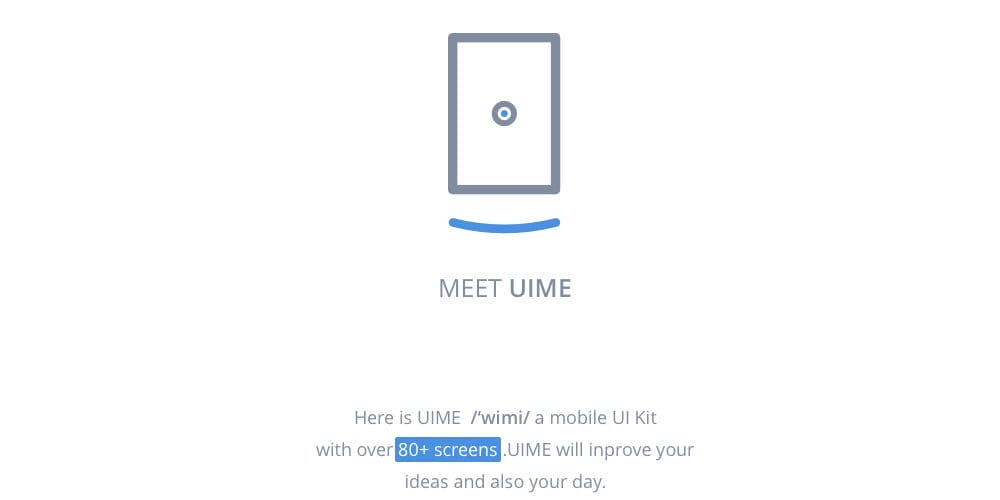 UIME Mobile UI Kit