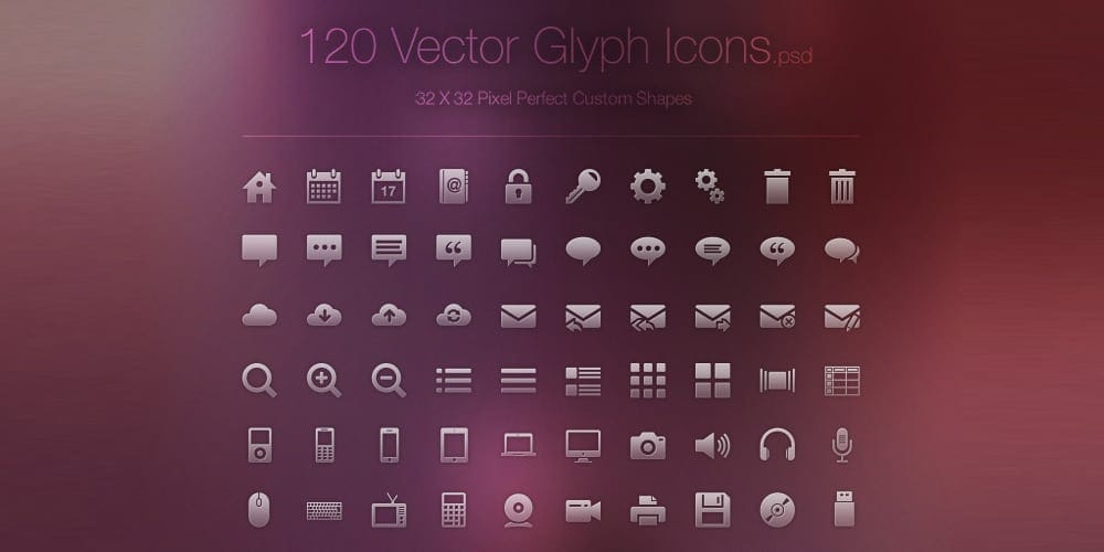 Vector Glyph Icons