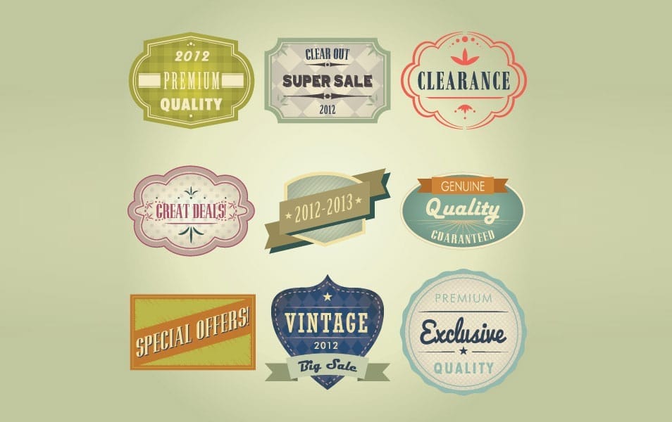 Vintage Badges Vector Graphic