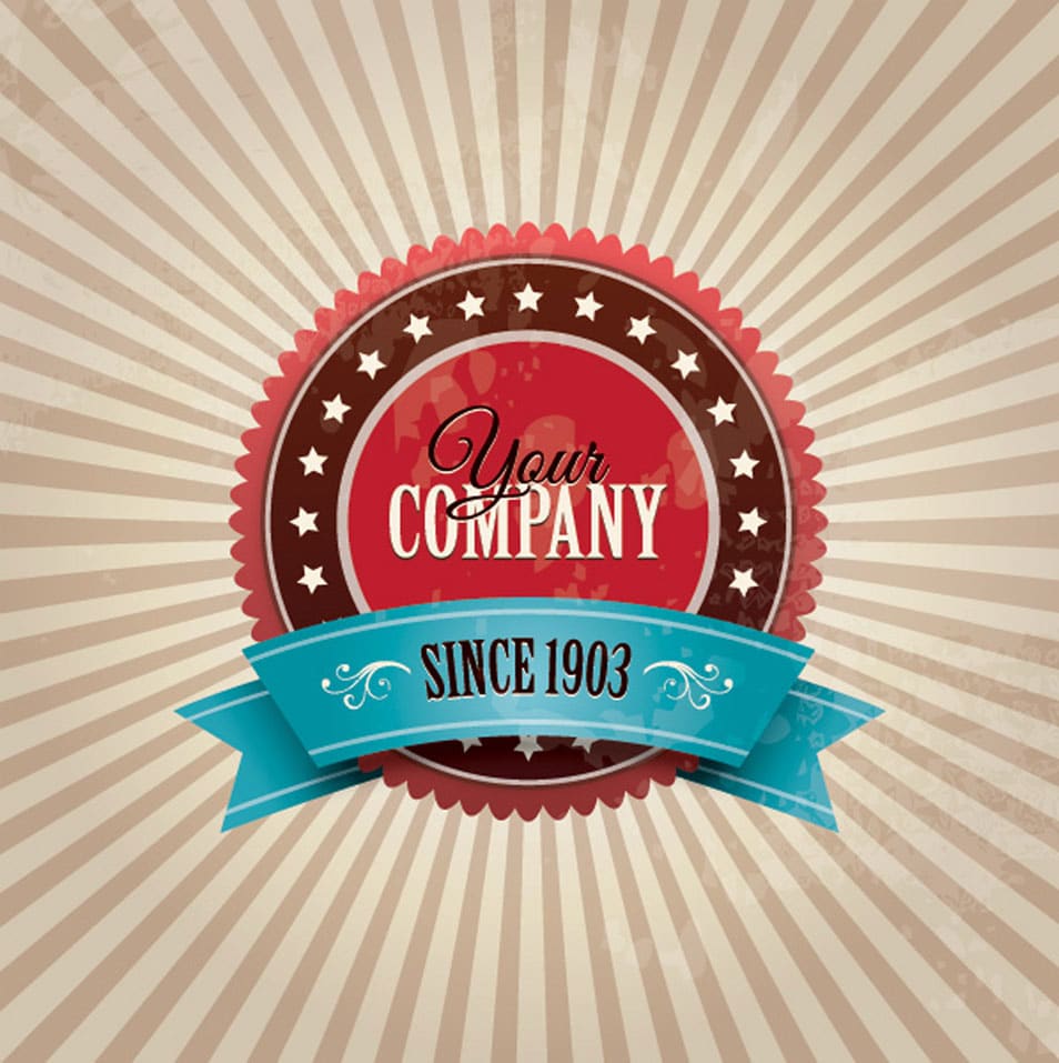 Vintage Company Badge Vector Graphic