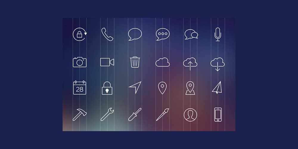 iOS7 style line icons
