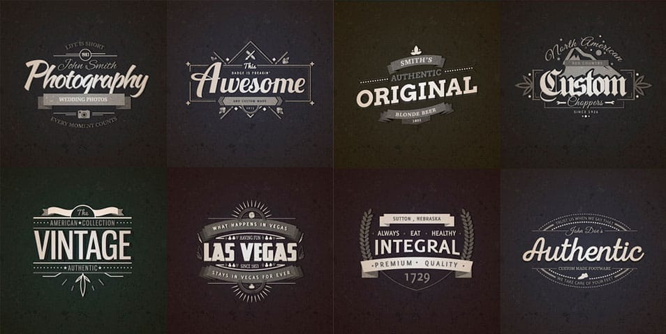 10 Retro Vintage Badges Vol.1