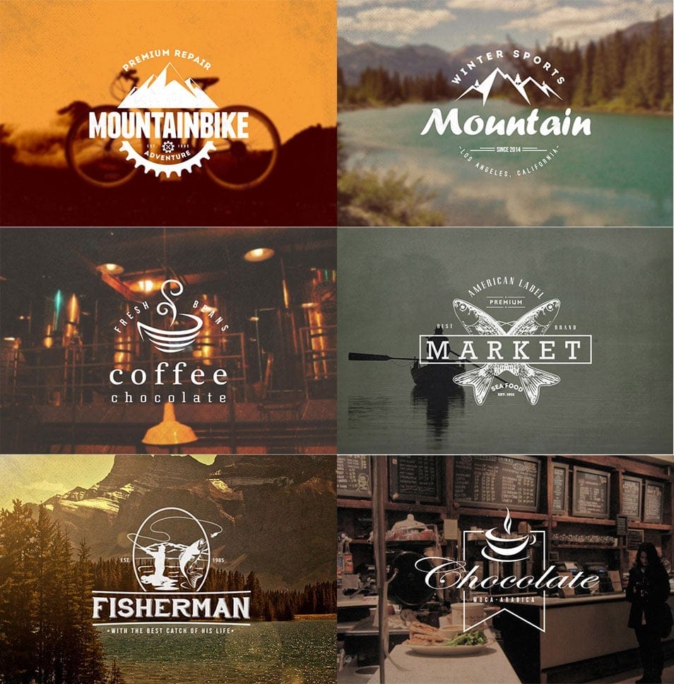 6 Vintage Logo Badges #2