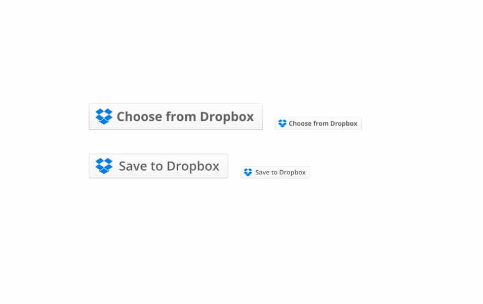 Dropbox Drop-ins Buttons