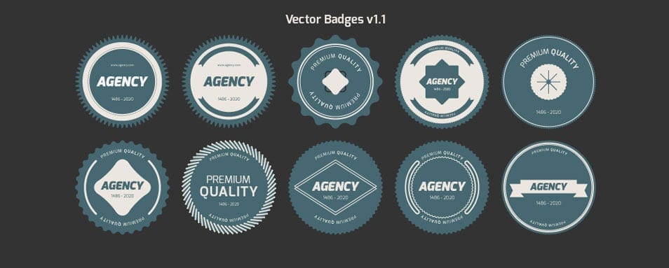 Flat Vector Badges — V1.1