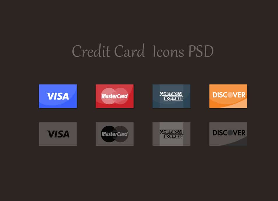 Free Credit Card Icons PSD Free Credit Card Icons PSD