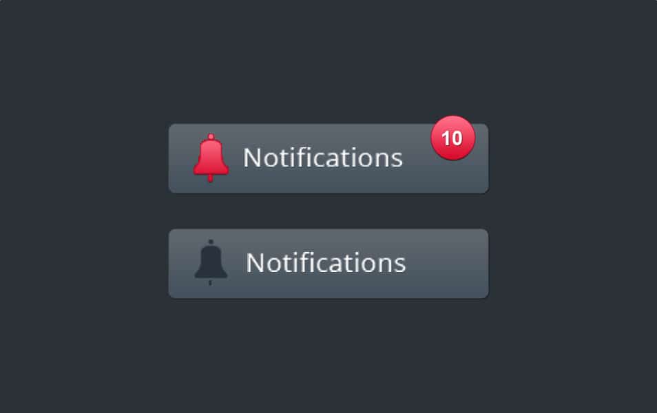Free psd Button Notifications
