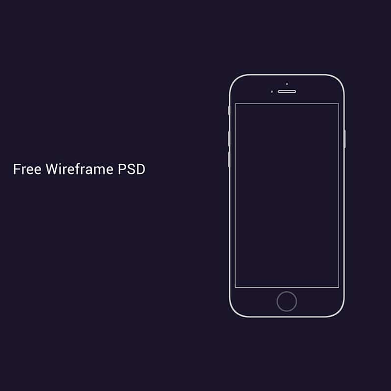 Latest Collection of iPhone Wireframe PSDs