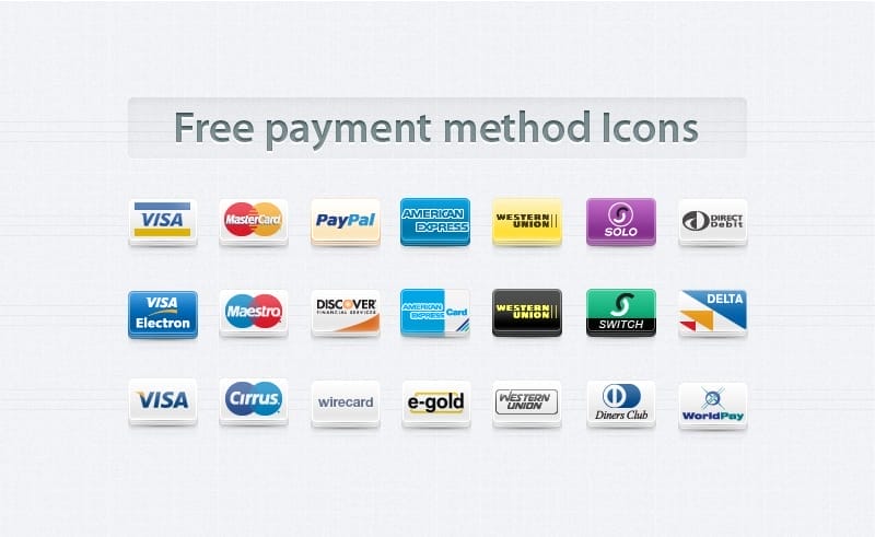 Payment Method Icons Set Payment Method Icons Set