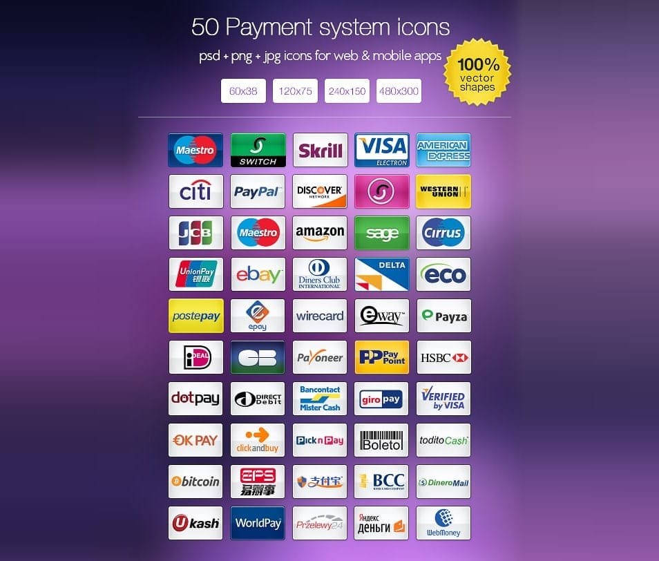 The Payment System Icon Set The Payment System Icon Set