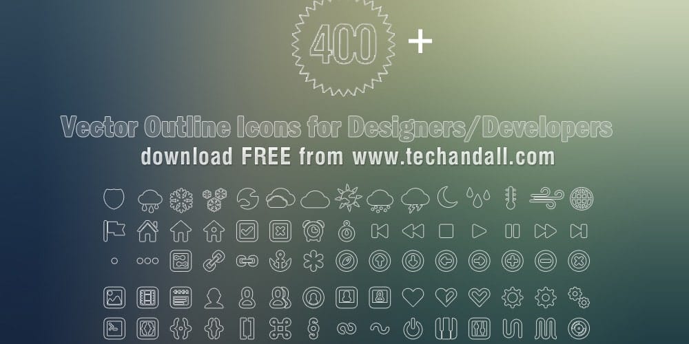 400 Vector Outline Icon Set