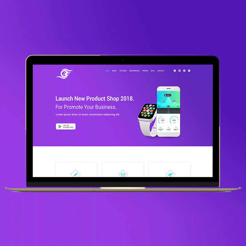 Beautiful Landing Page Templates PSD