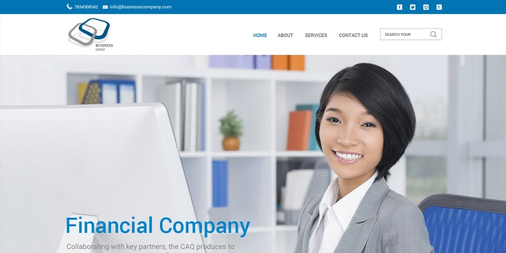 Business Landing Page PSD