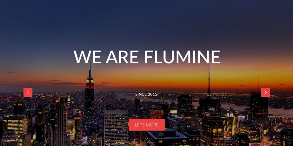 Flumine Free Multi Purpose Landing Page Web Template PSD