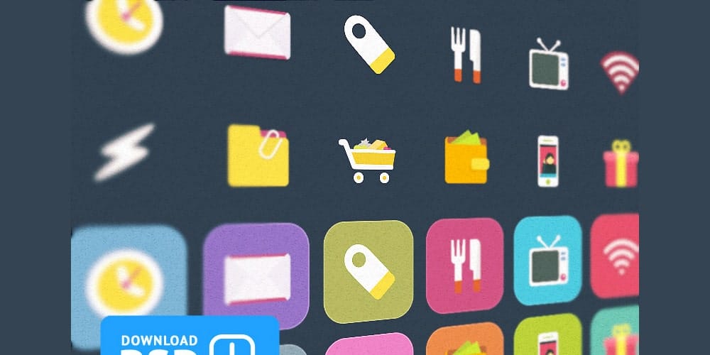 Free Set Colorful Ficons Icons