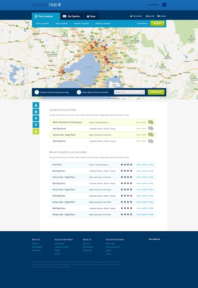 Location Find free website template