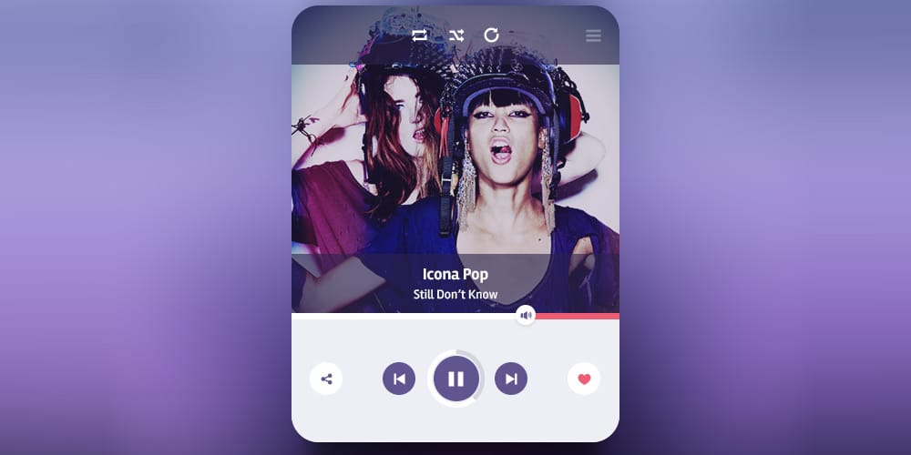 Music Player PSD