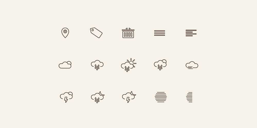 Outline Icons PSD