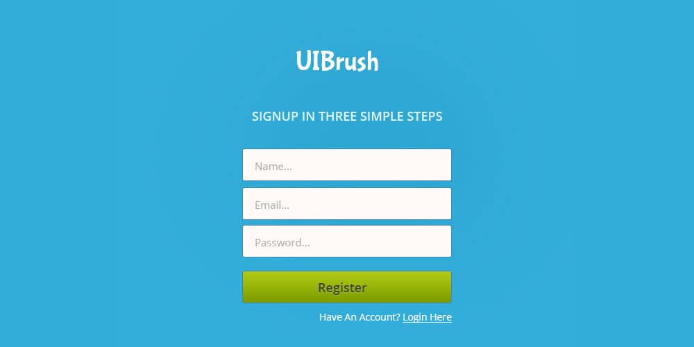 Sign Up Form Free PSD Template