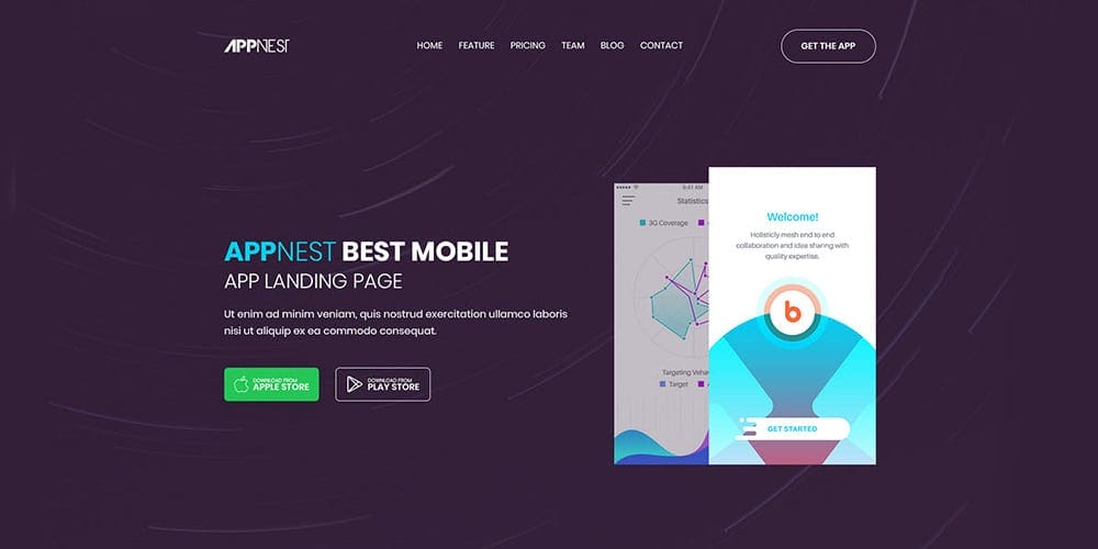 Beautiful Landing Page Templates PSD 16 Soft App Landing Page PSD