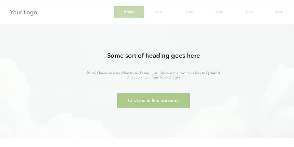Super Simple Landing Page Free PSD