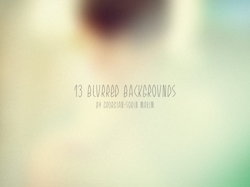 13 Blurred Backgrounds
