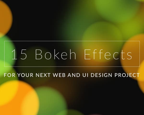 15 Free Bokeh Lens Effects HD Textures
