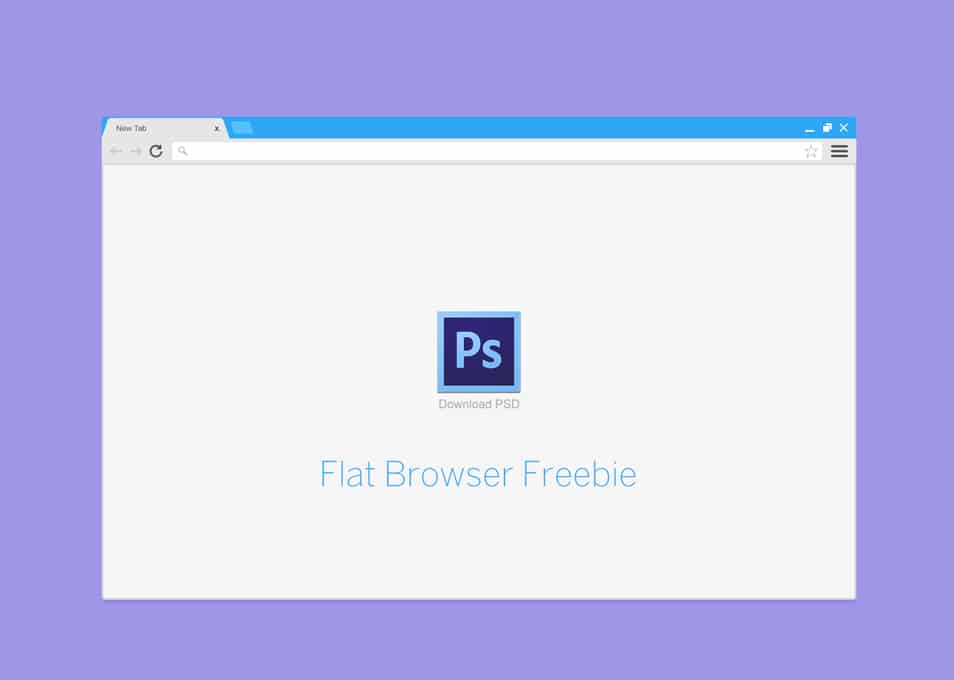 Flat Browser Free PSD
