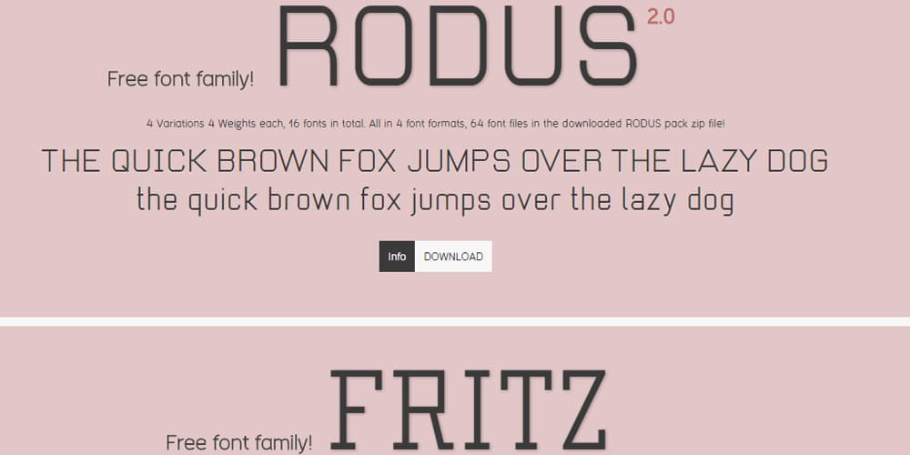 Fritz and Rodus Font
