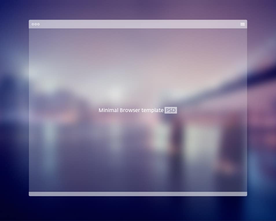 Minimal Browser Template PSD