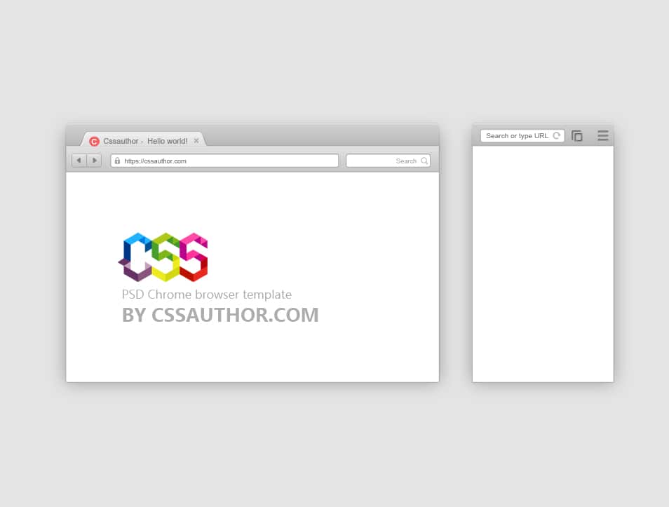 Mobile and Desktop Browser Template PSD