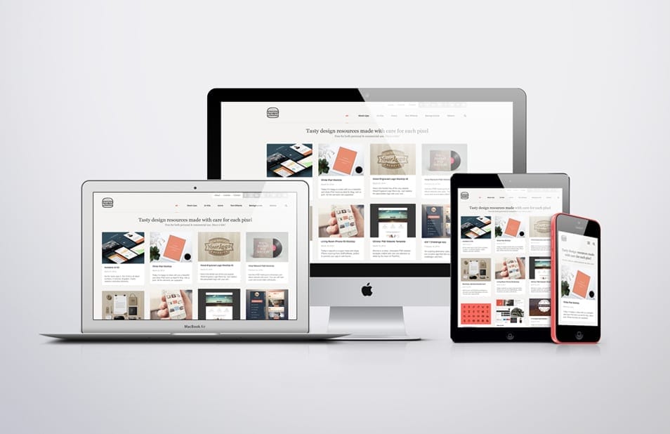 Apple Responsive Screen MockUps