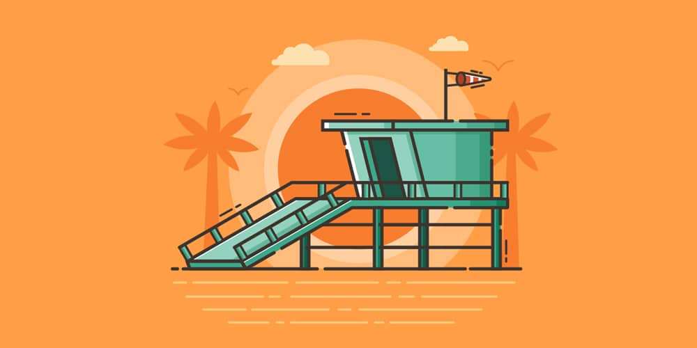 Create a Beach Guard Tower Illustration in Adobe Illustrator