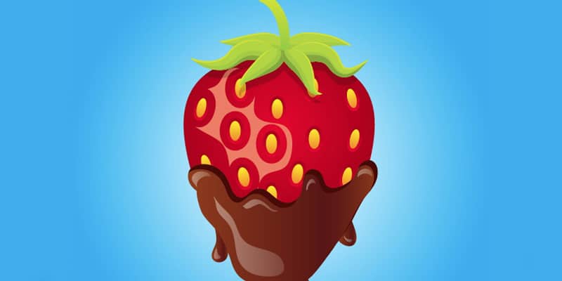 Chocolate Covered Strawberry Vector