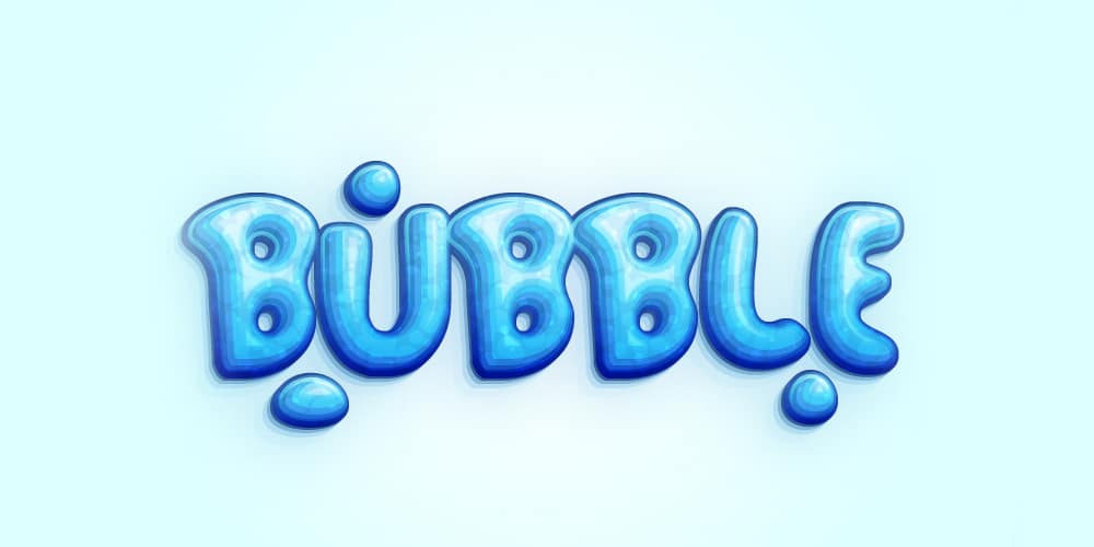 Cool Bubble Font Text Effect