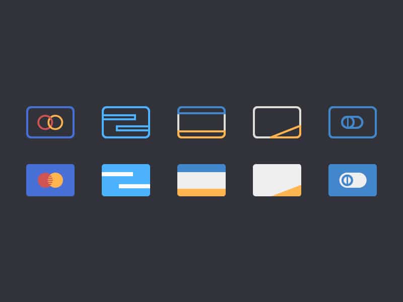 Credit Card Icons PSD