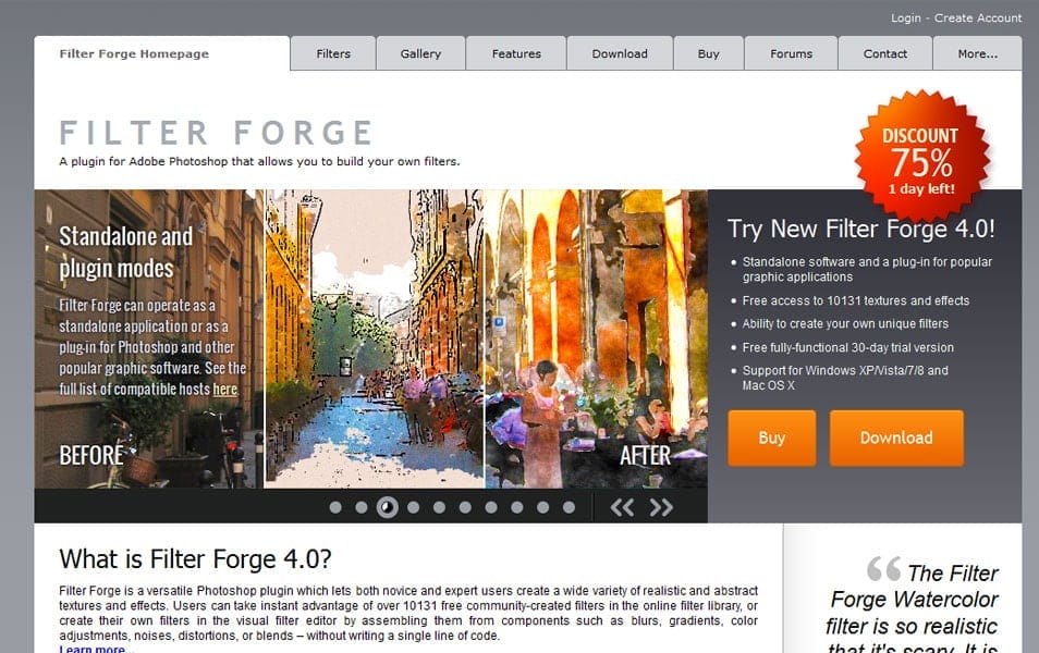 filter forge photoshop plugin review